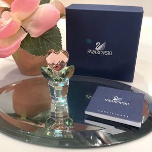 Swarovski Pink Heart Flower Figurine